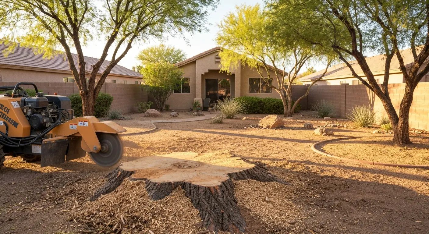 Stump grinding service