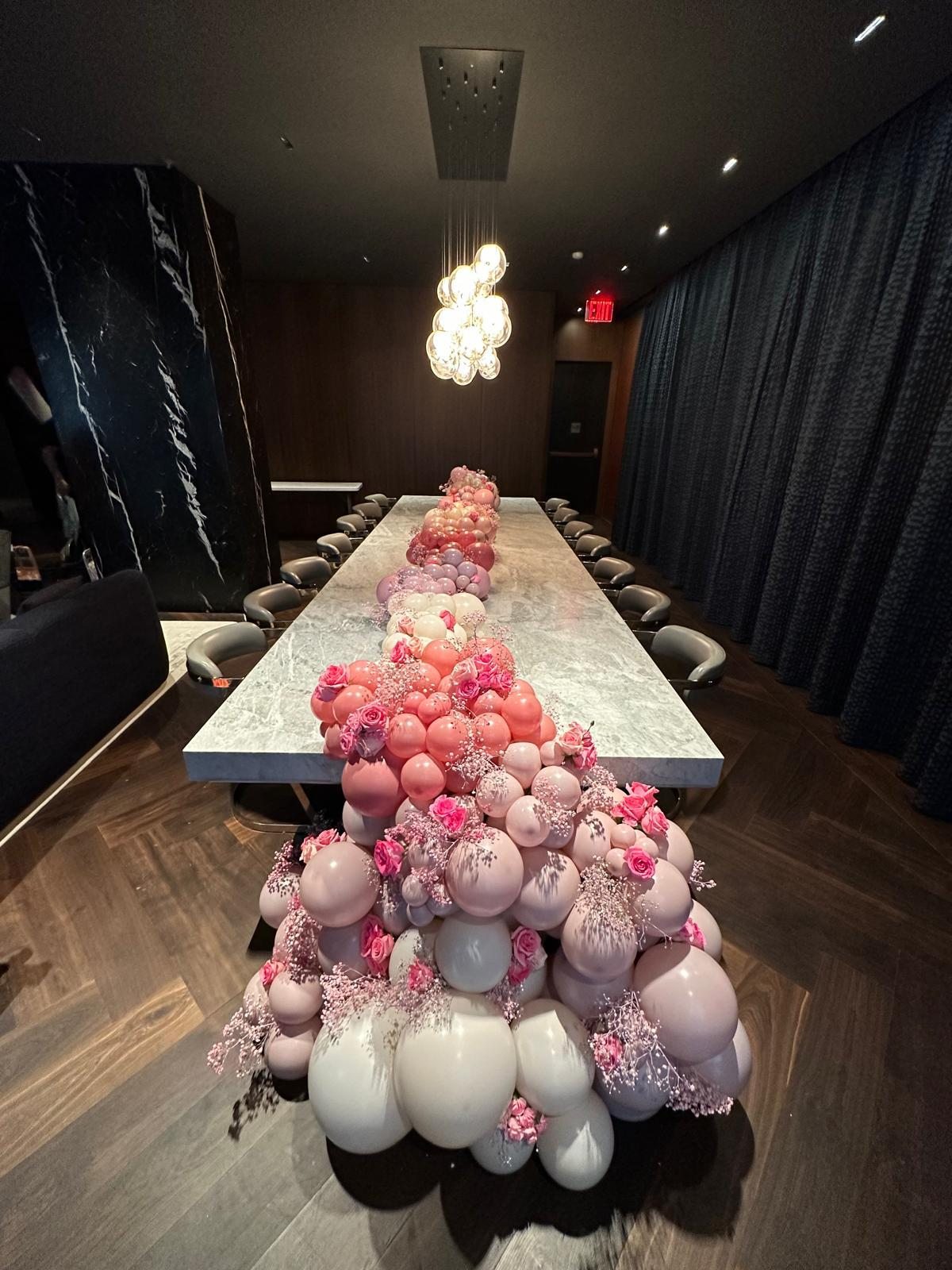 Cascading Balloon Runner at a VIP Creations event