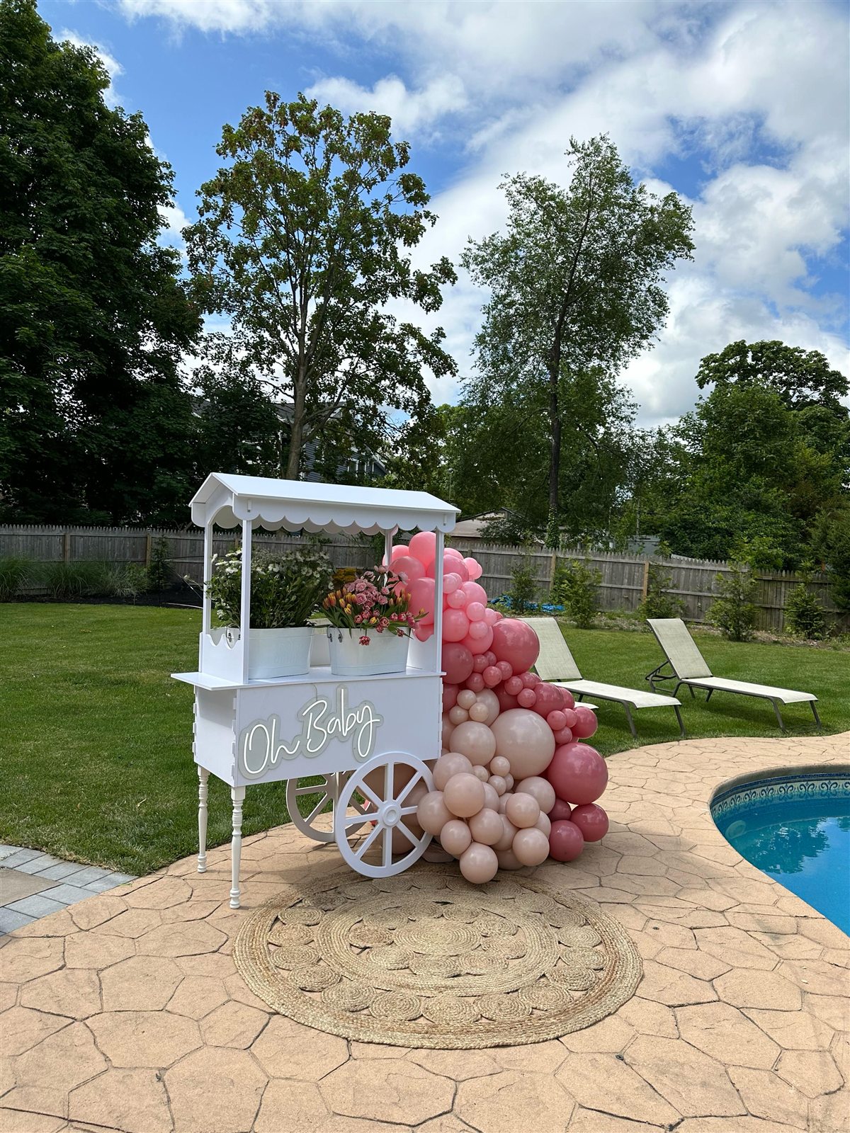 Poolside Cart at a VIP Creations event