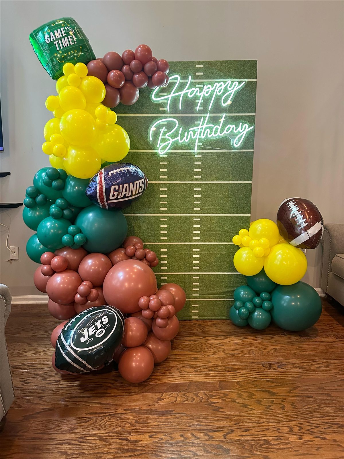 NFL Themed Birthday at a VIP Creations event