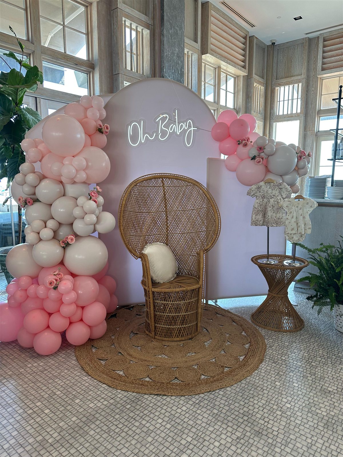 Oh Baby Backdrop at a VIP Creations event