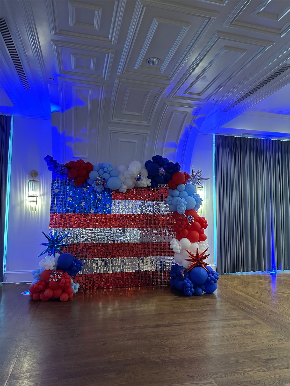 Sequin American Flag at a VIP Creations event
