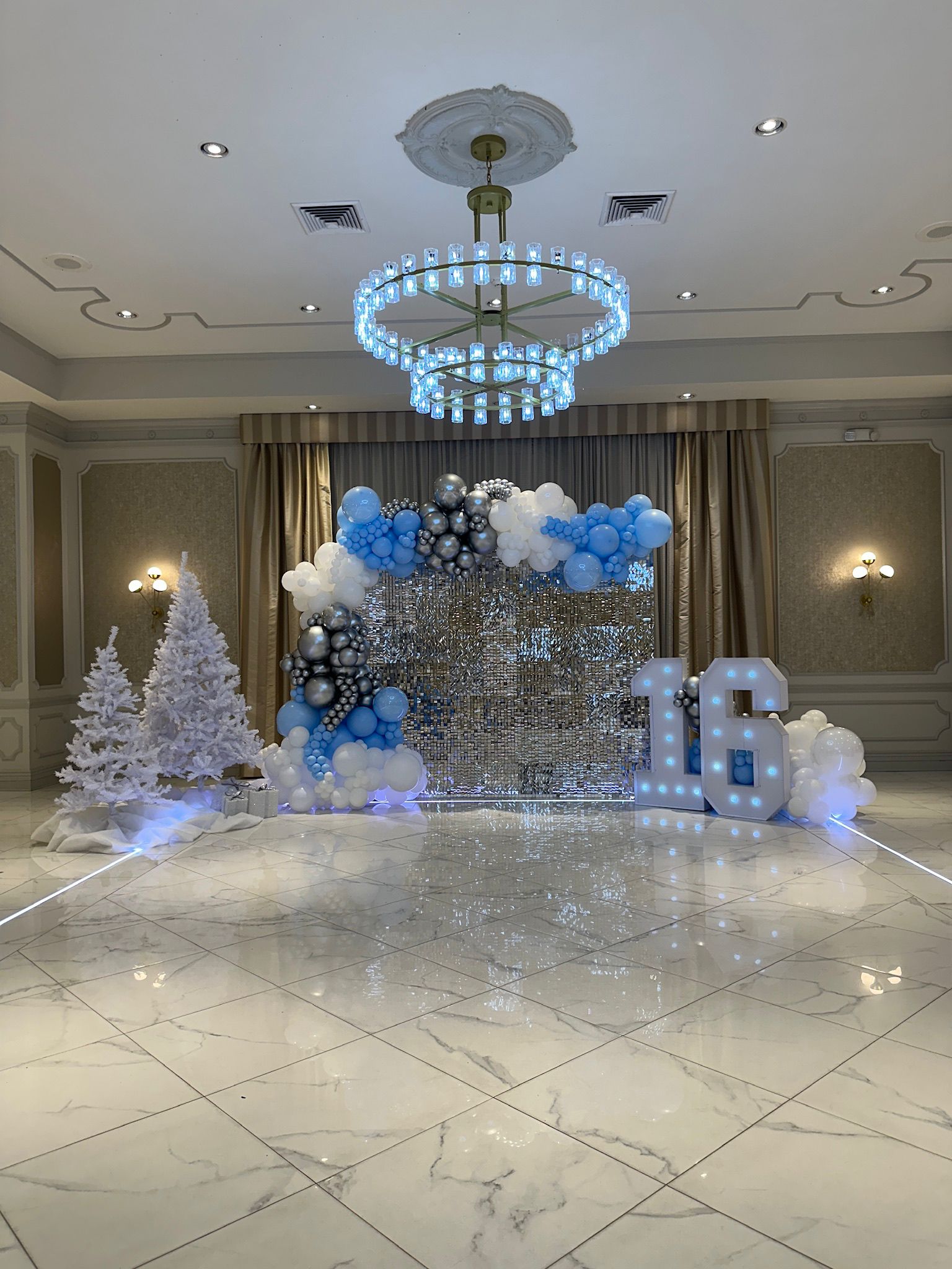 Sweet 16 White & Blue at a VIP Creations event