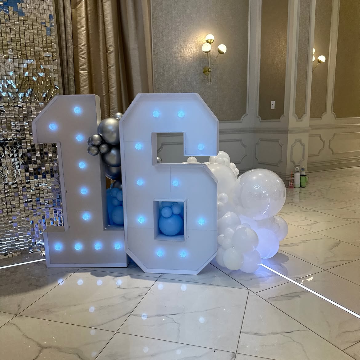 Sweet 16 White & Blue at a VIP Creations event