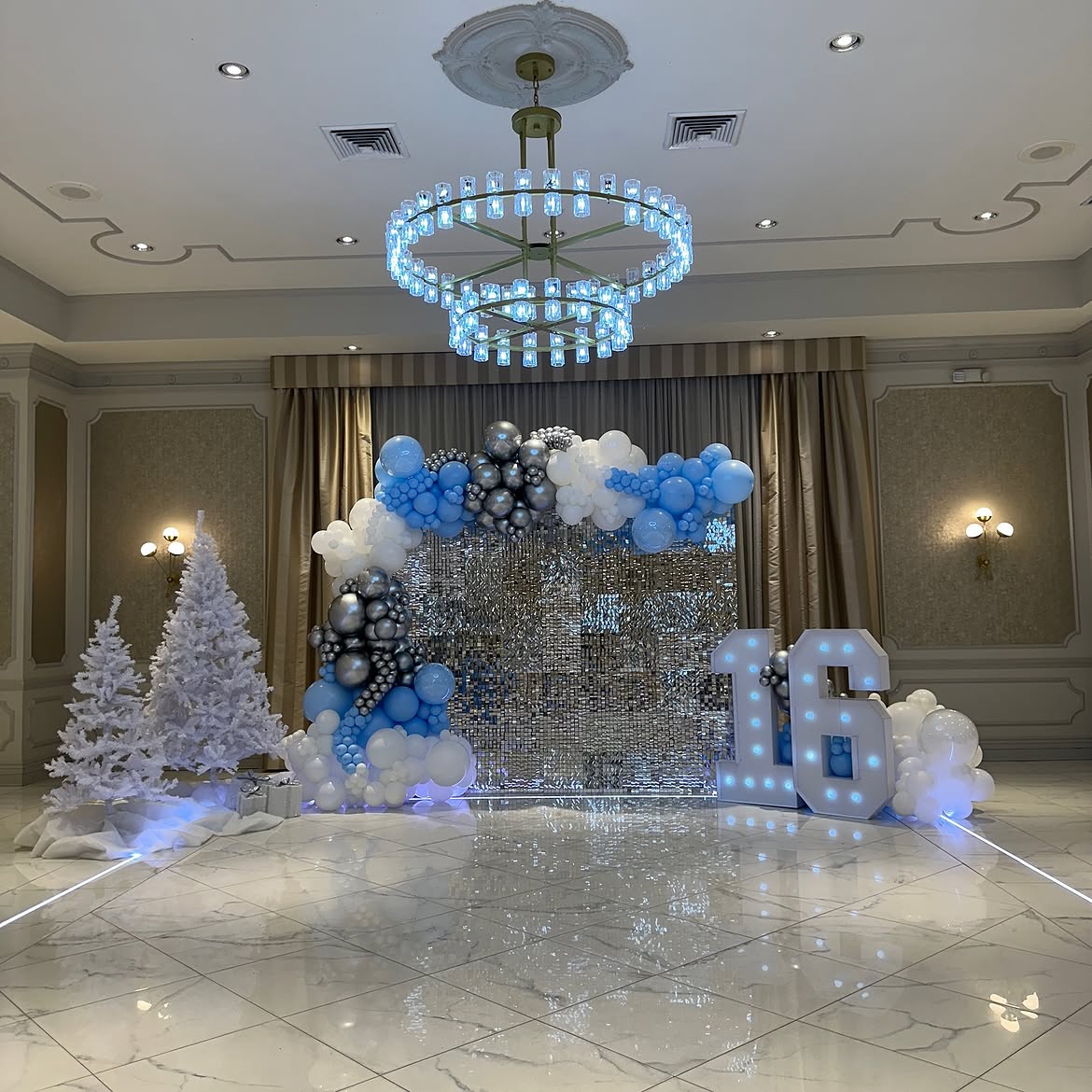 Sweet 16 White & Blue at a VIP Creations event