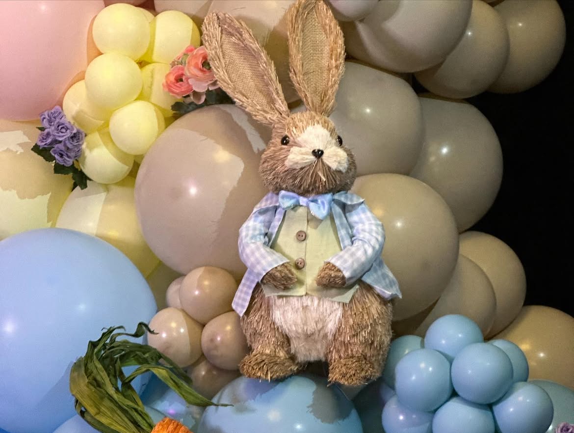 Spring Bunny Backdrop at a VIP Creations event
