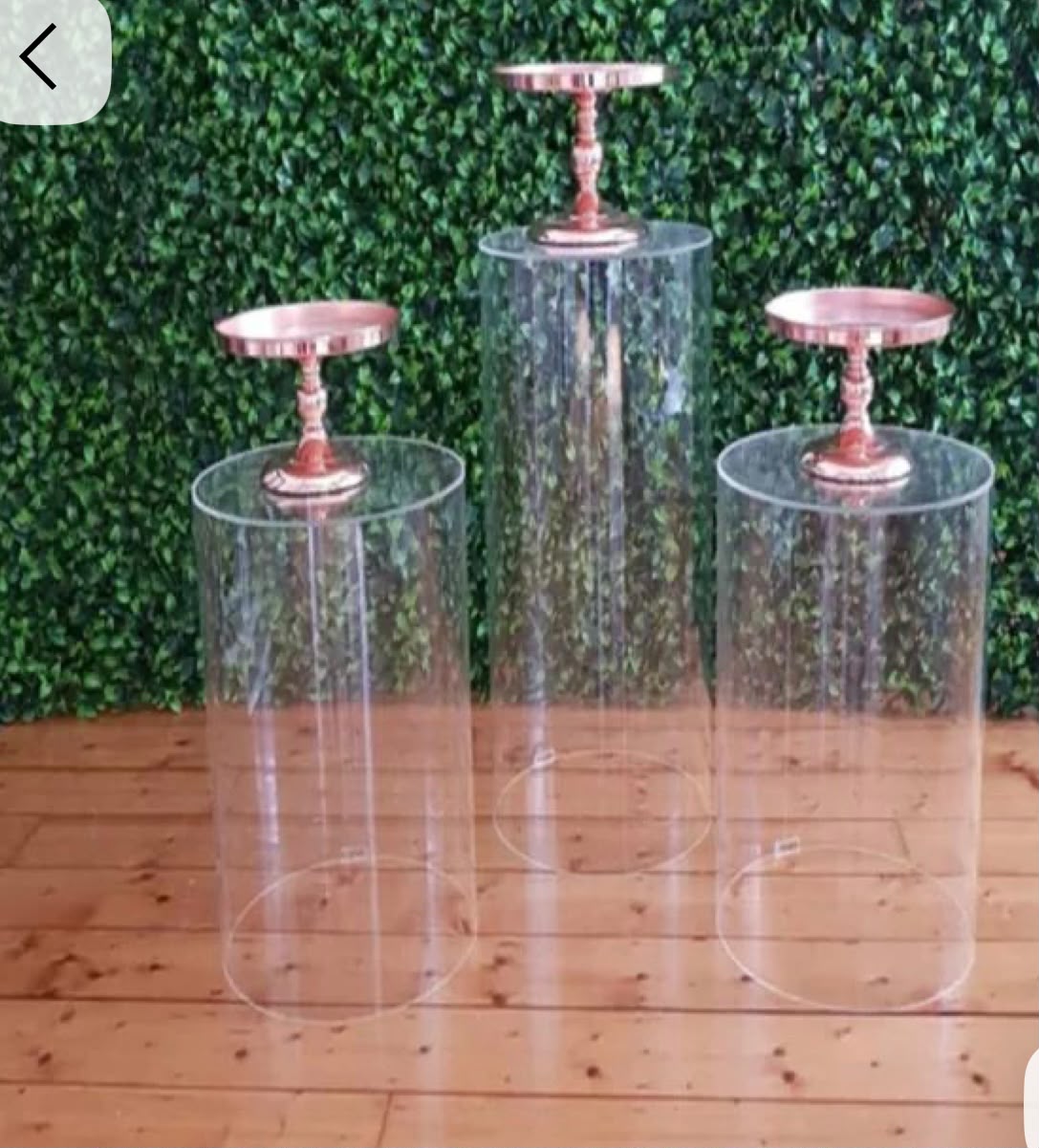 Glass Stands at a VIP Creations event