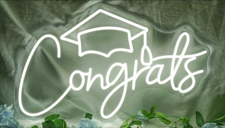 LED Congrats Sign at a VIP Creations event
