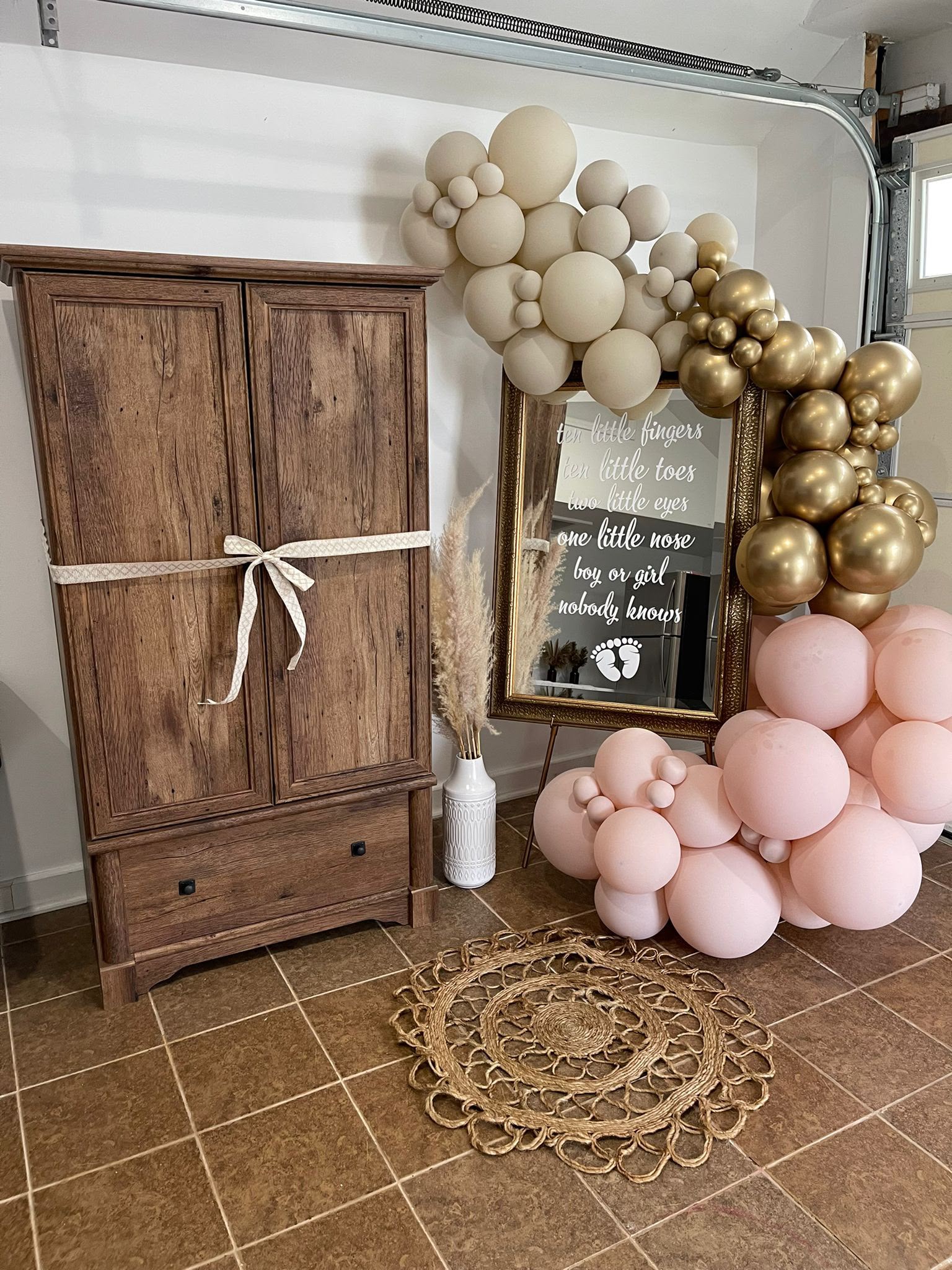 Gender Reveal Mirror at a VIP Creations event