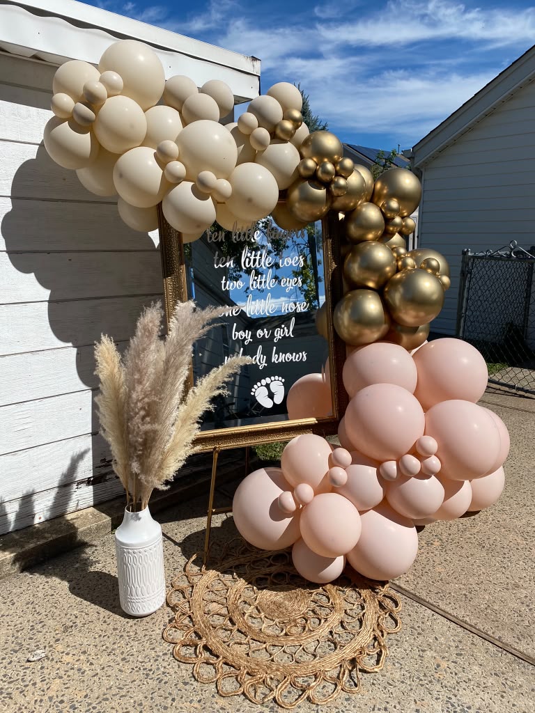 Gender Reveal Mirror at a VIP Creations event