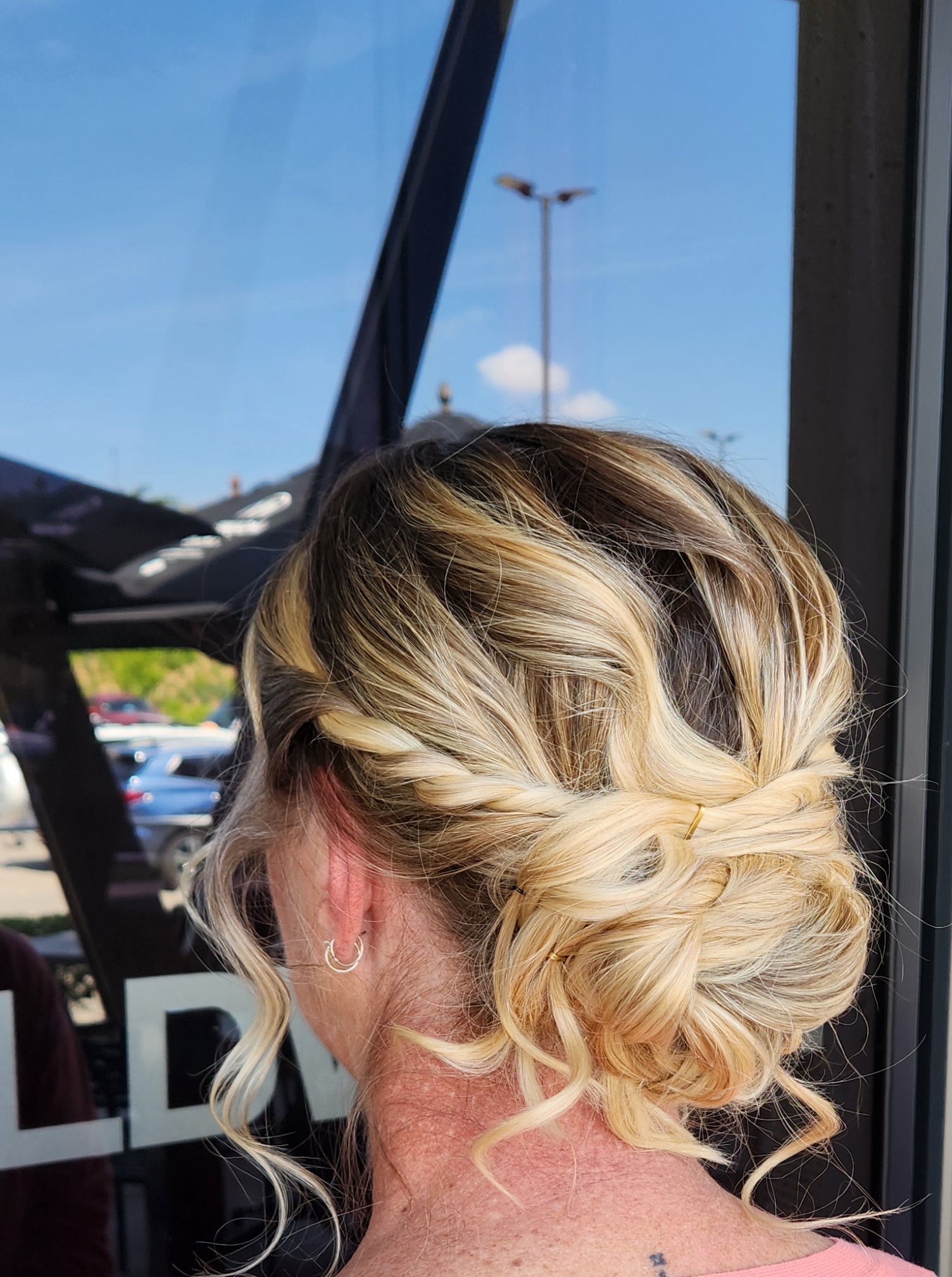 Braided blonde upstyle created at Craft Hair & Beauty in Dainfern