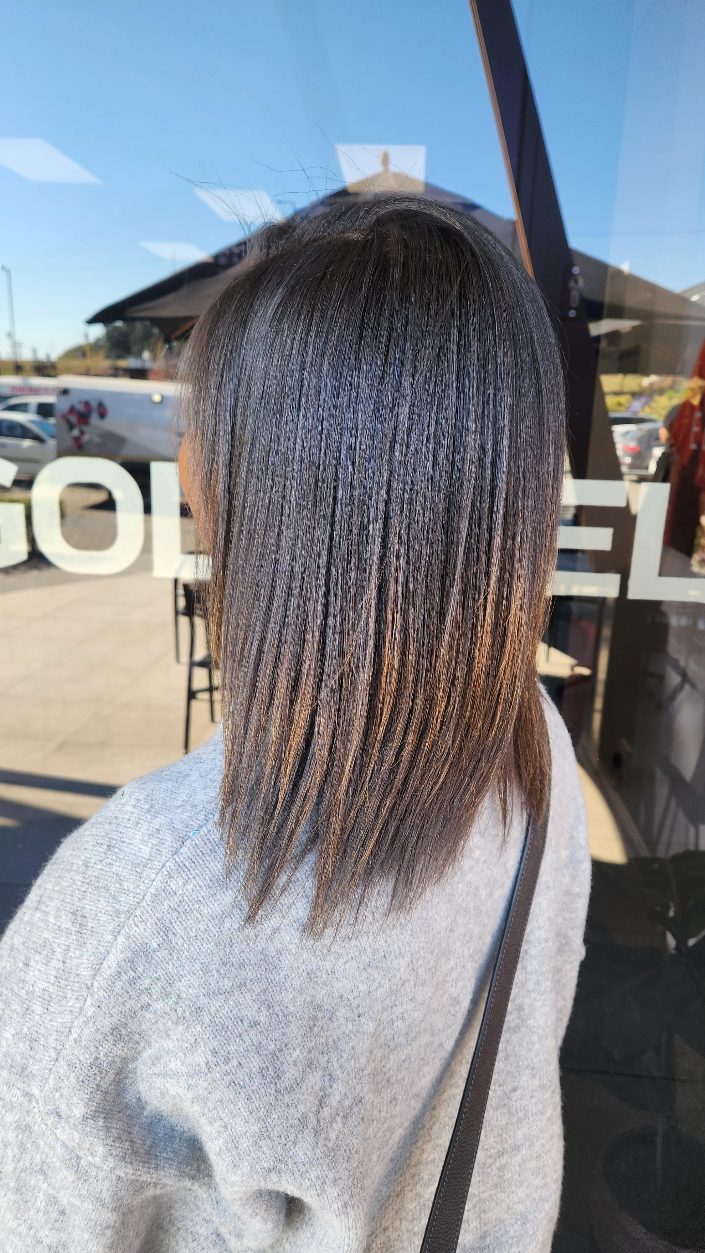 Sleek dark bob created at Craft Hair & Beauty in Dainfern