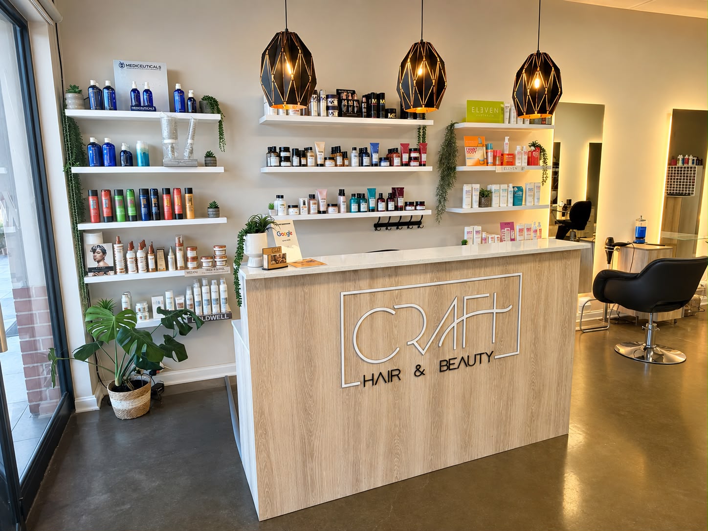 Craft Hair & Beauty salon interior at Chartwell Corner in Dainfern