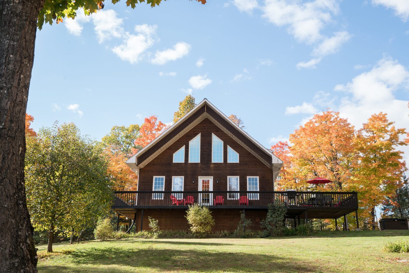 Happy Mountain Chalet & Spa in autumn