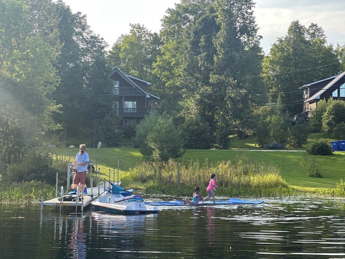 Paddling on Lac Long