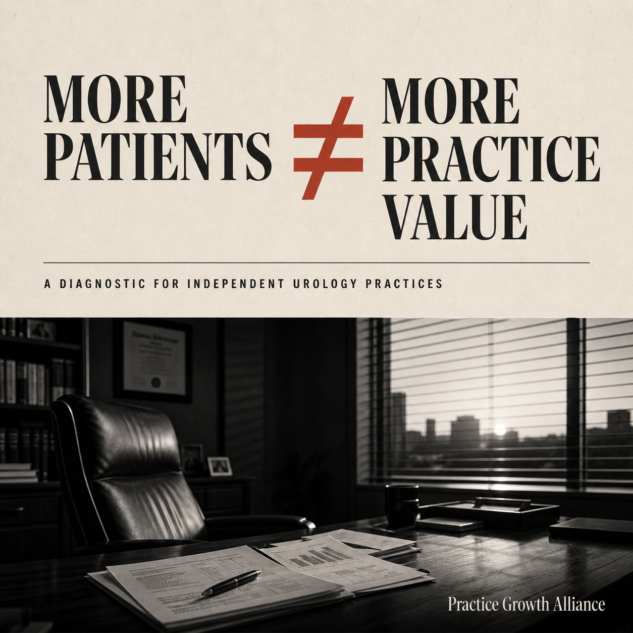 More Patients does not equal More Practice Value. A diagnostic for independent urology practices.