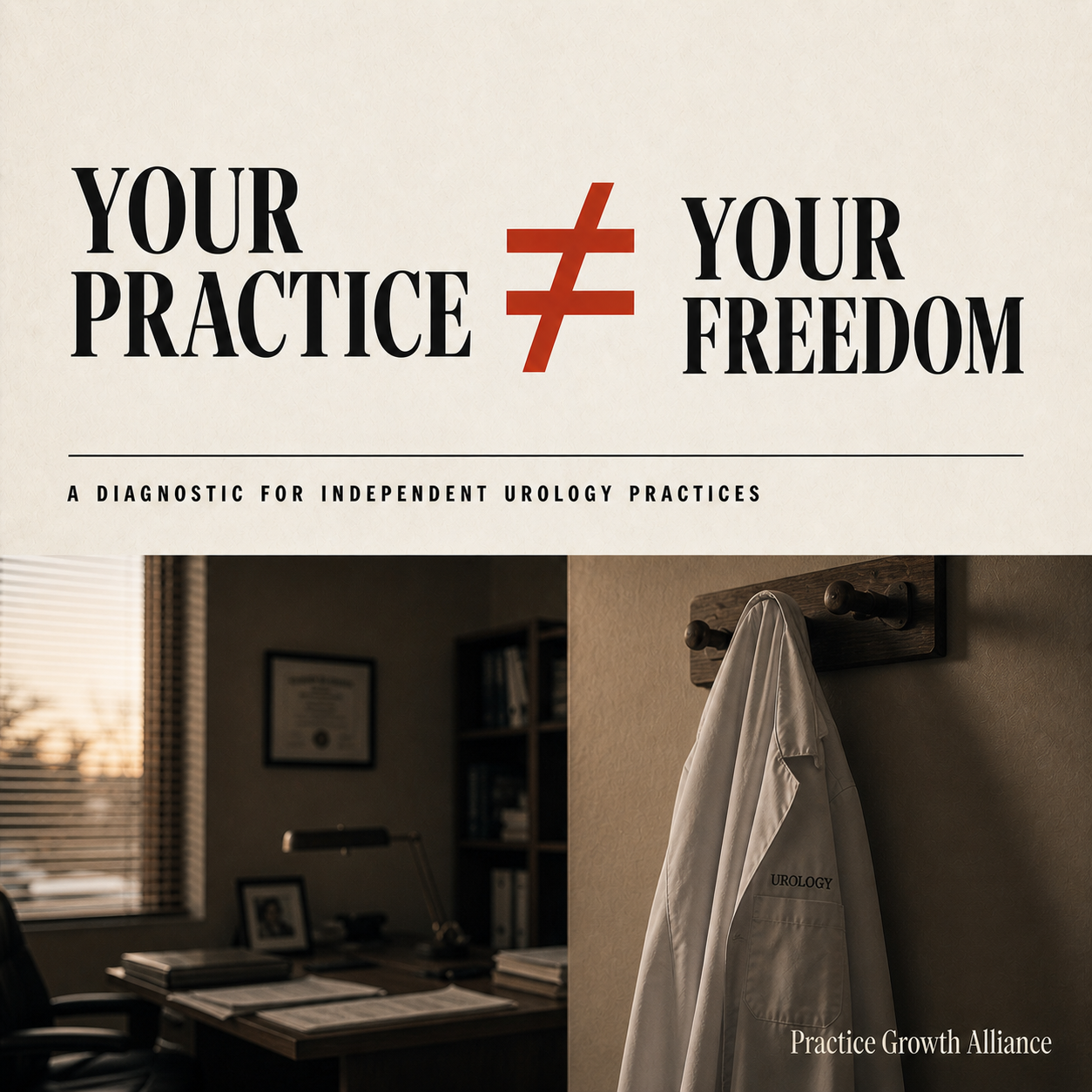 Your Practice does not equal Your Freedom. A diagnostic for independent urology practices.
