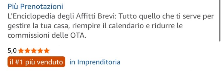 Badge Amazon: il numero 1 più venduto, valutazione 5,0