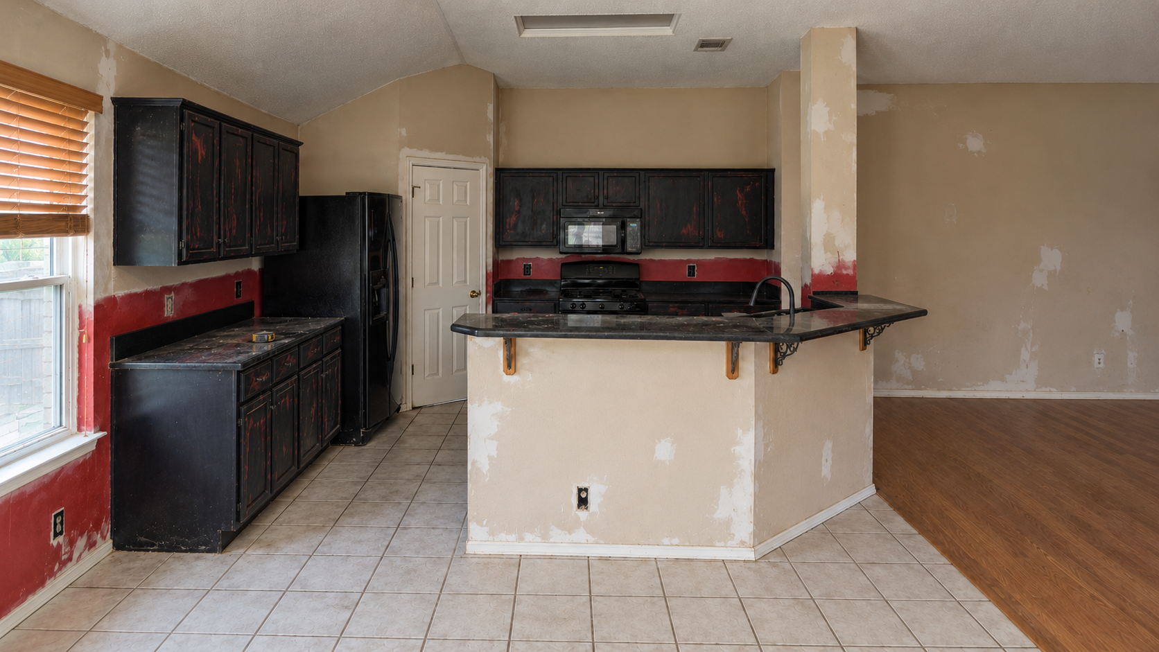 Kitchen before remodel East Austin