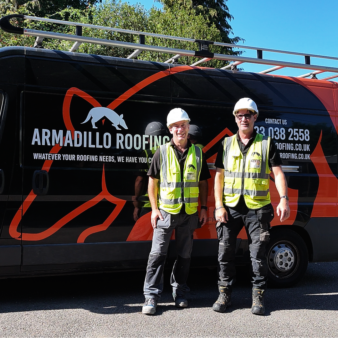 Richard Gomila and Daniel Cossette, owners of Armadillo Roofing Ltd