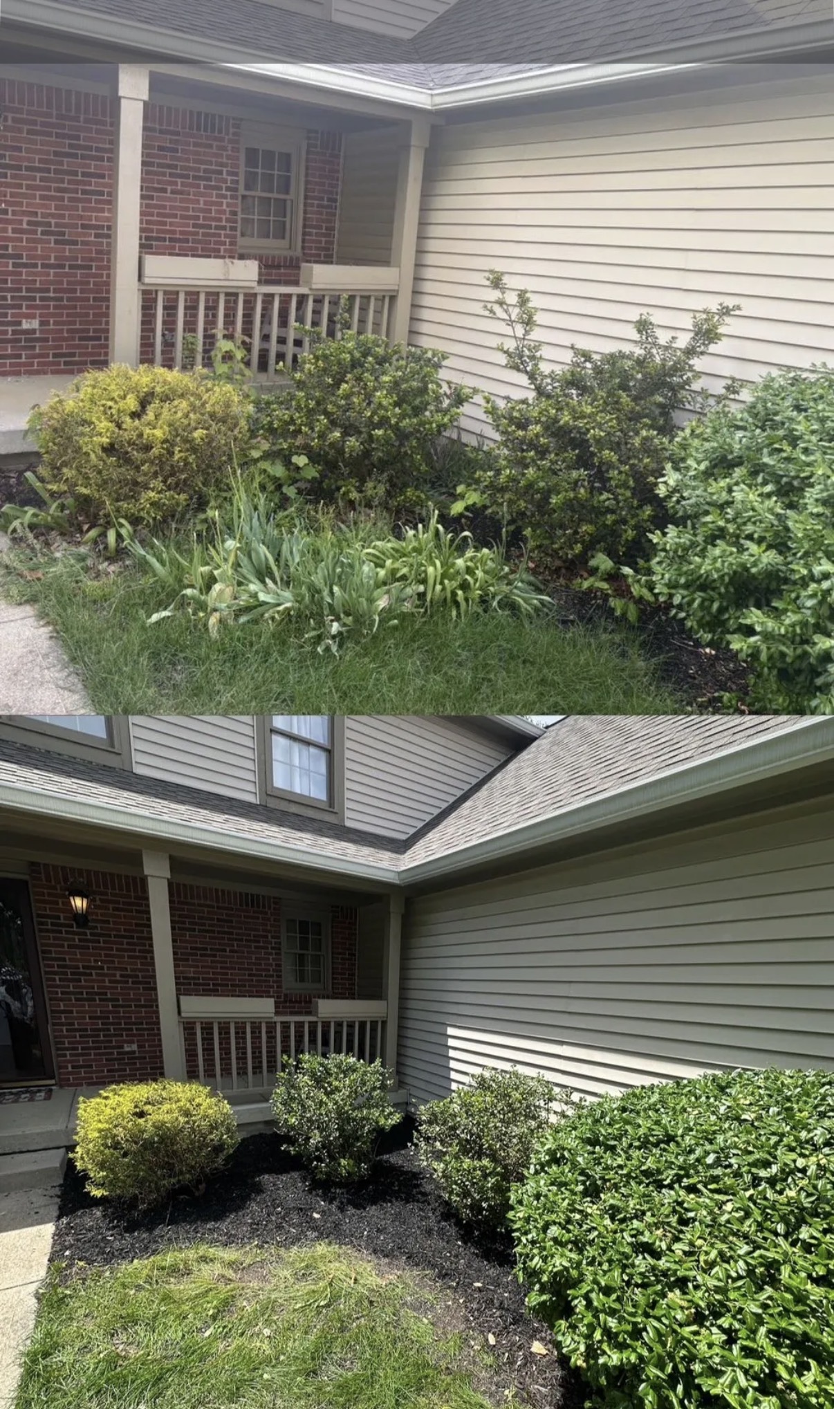 Fresh landscape bed and mulch project