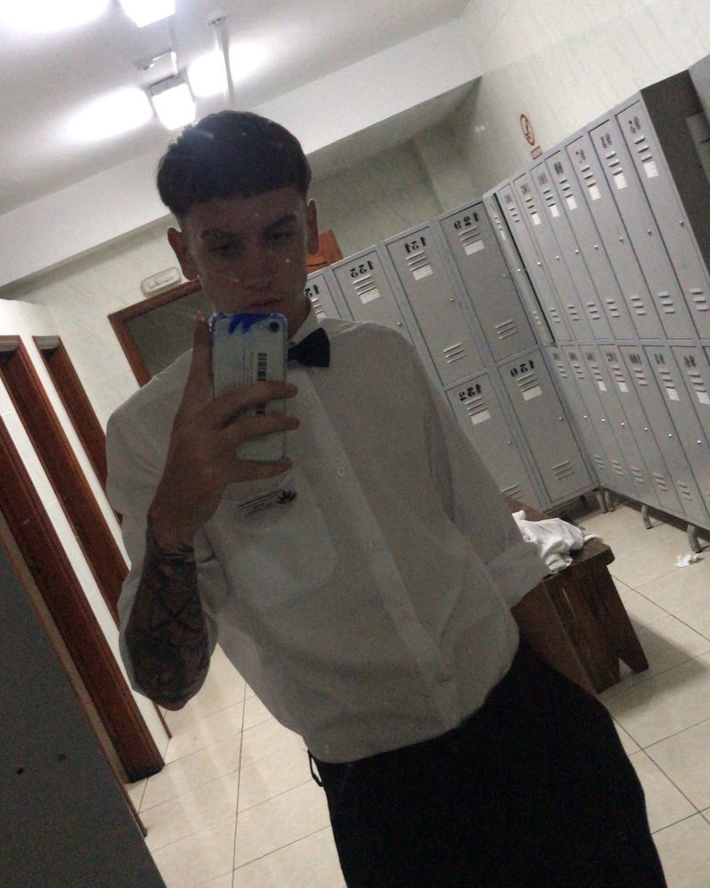Mati cuando trabajaba de camarero
