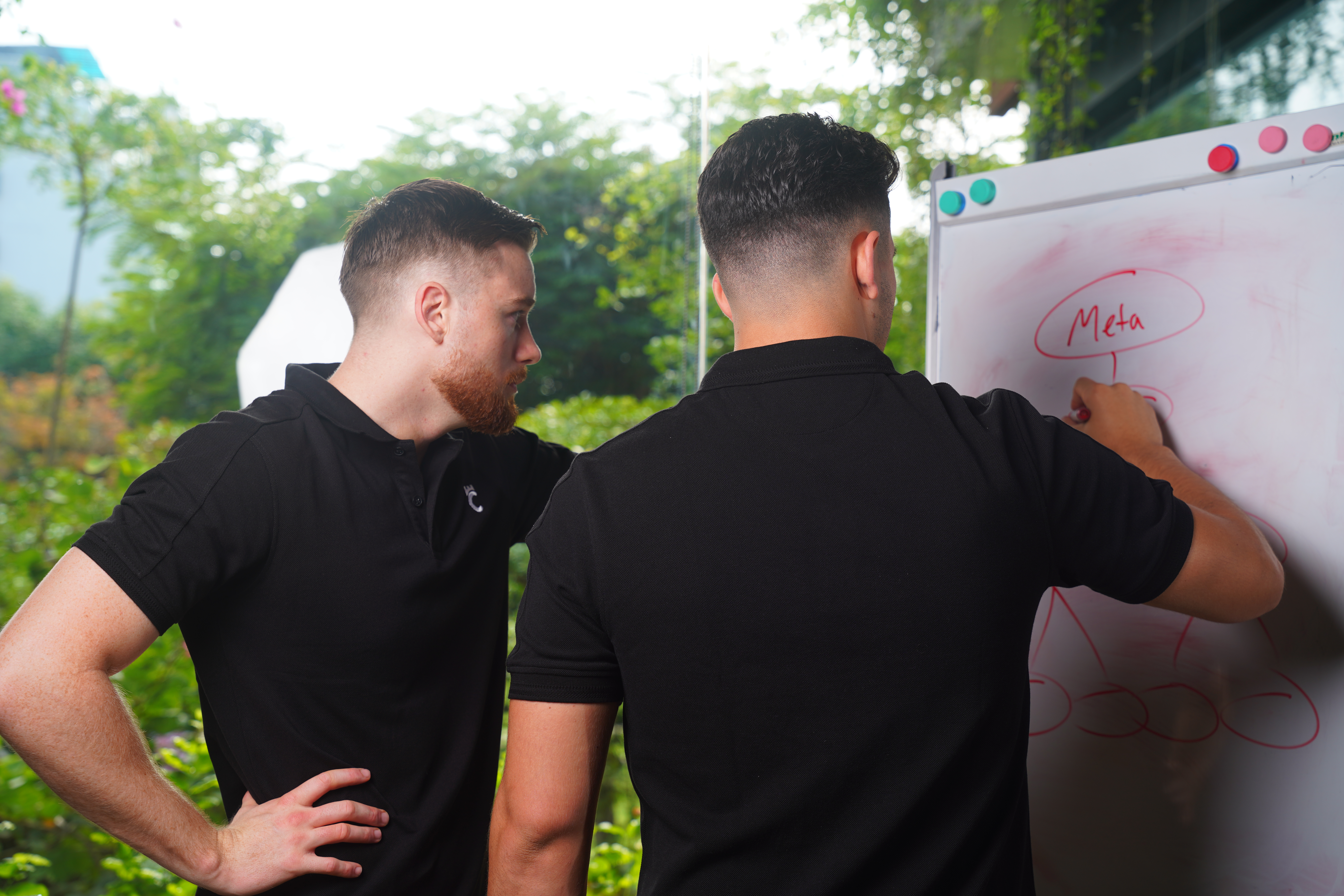 Marco and Kai whiteboard session