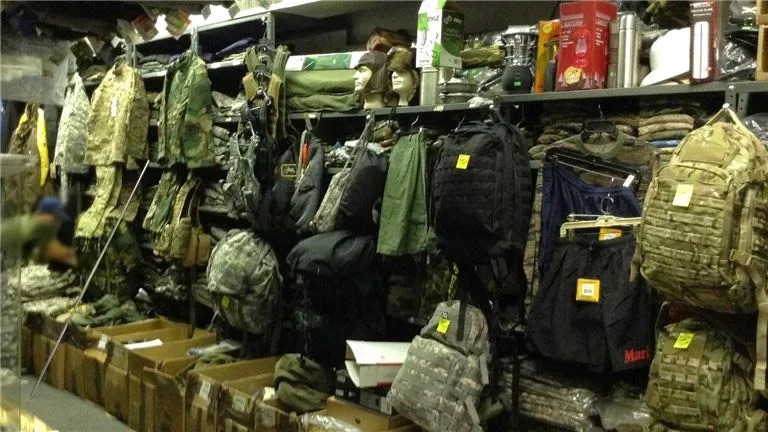 In-Store Camping Clothing Section