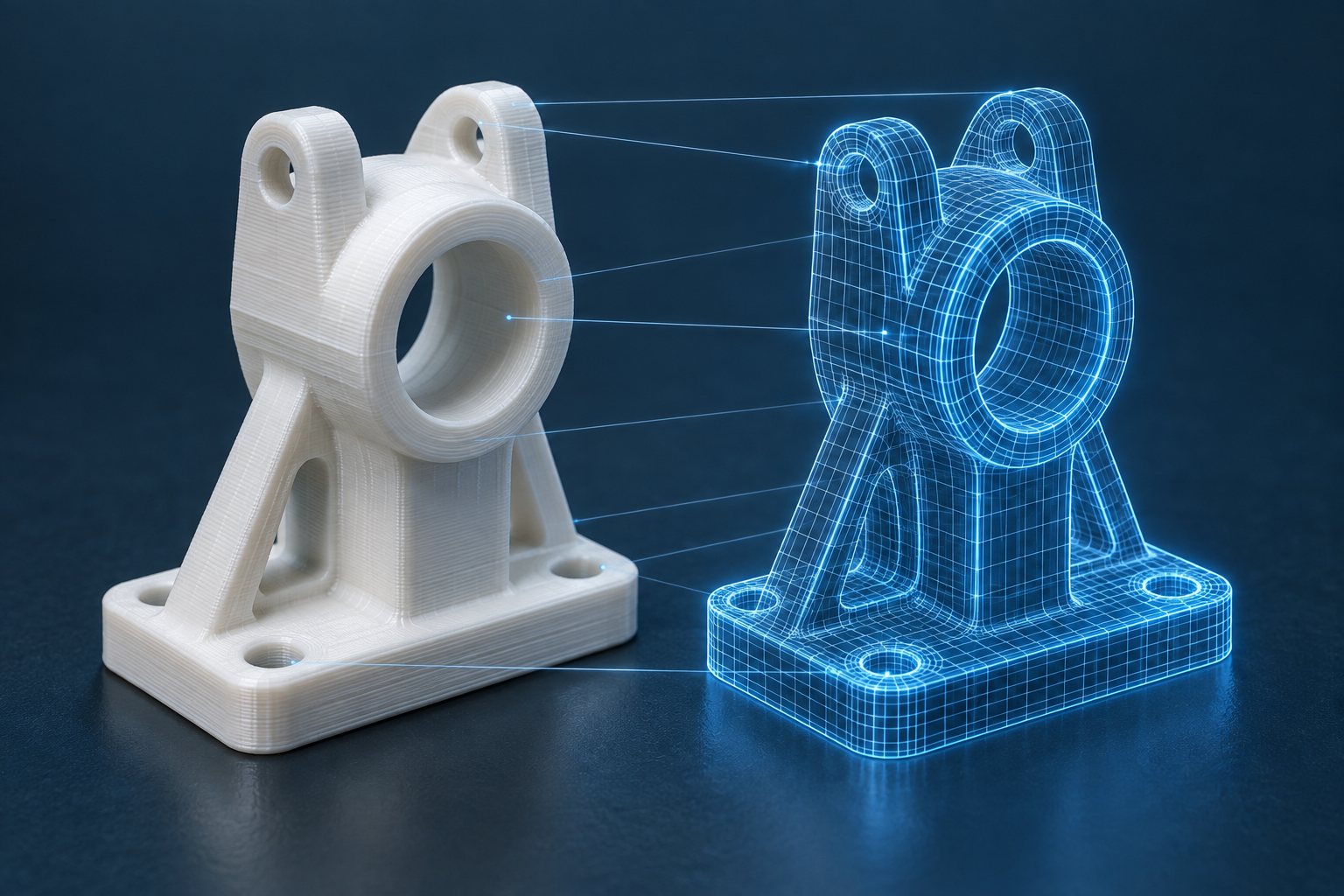 3D isprintani dio uz njegov CAD model