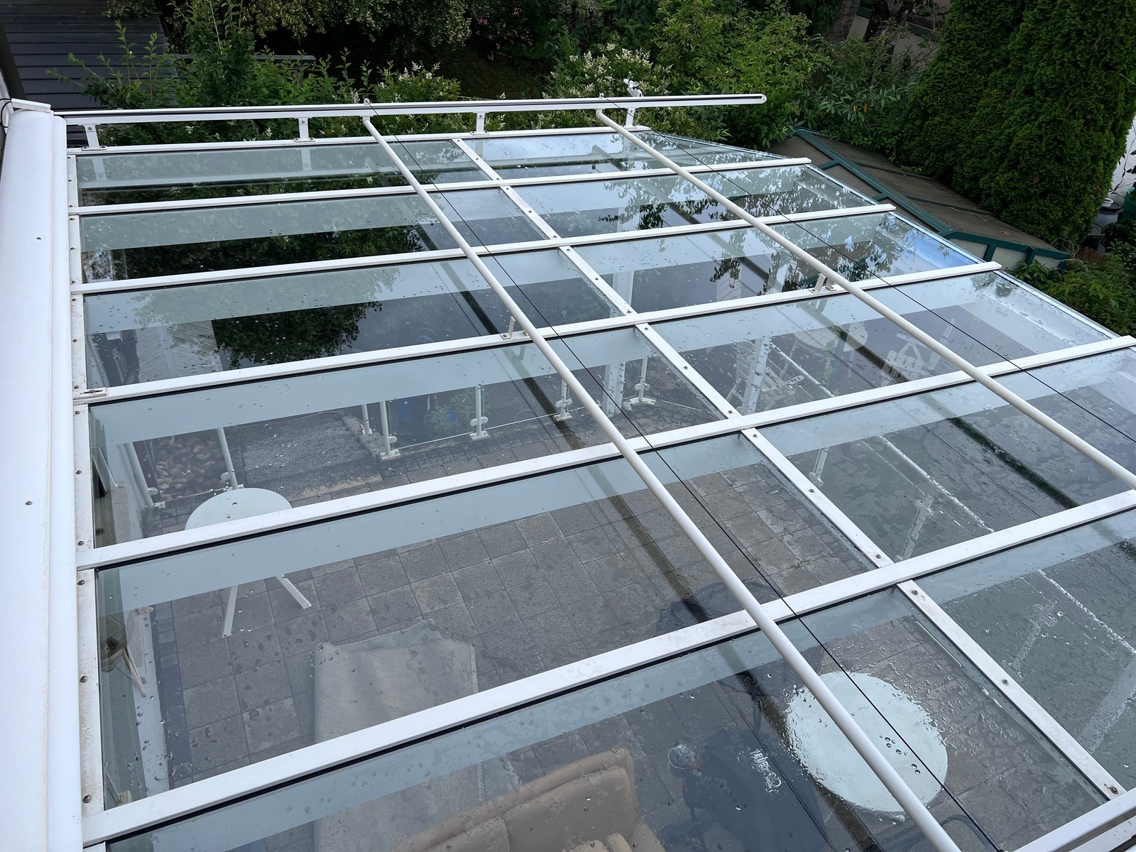 Terrassendach Vorher-Nachher