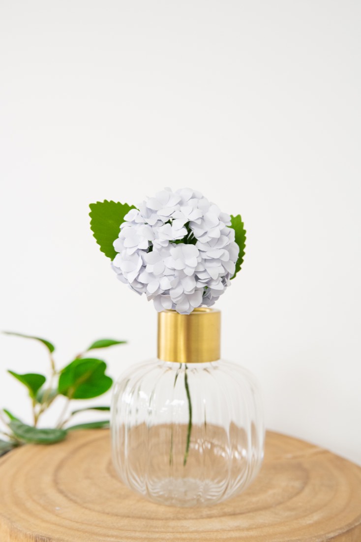 3D paper hydrangea in a vase