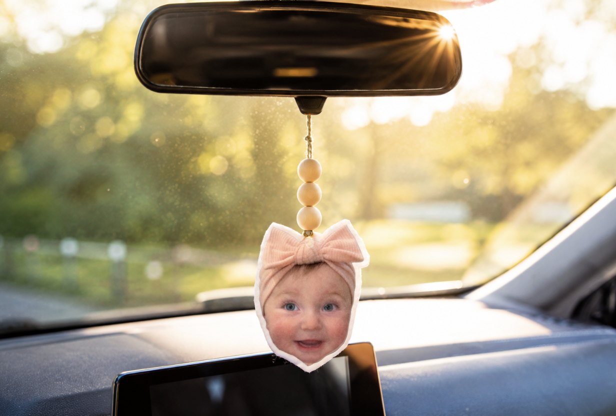 Custom face sublimated car air freshener