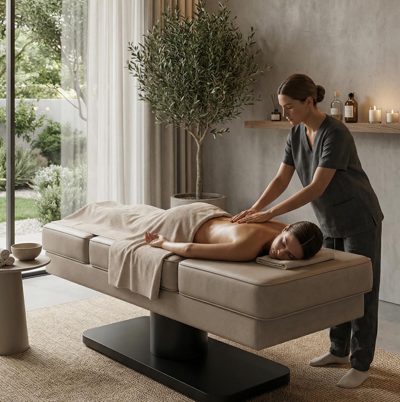 Peaceful wellness and restoration experience