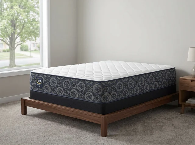 Twin mattress and box foundation set.