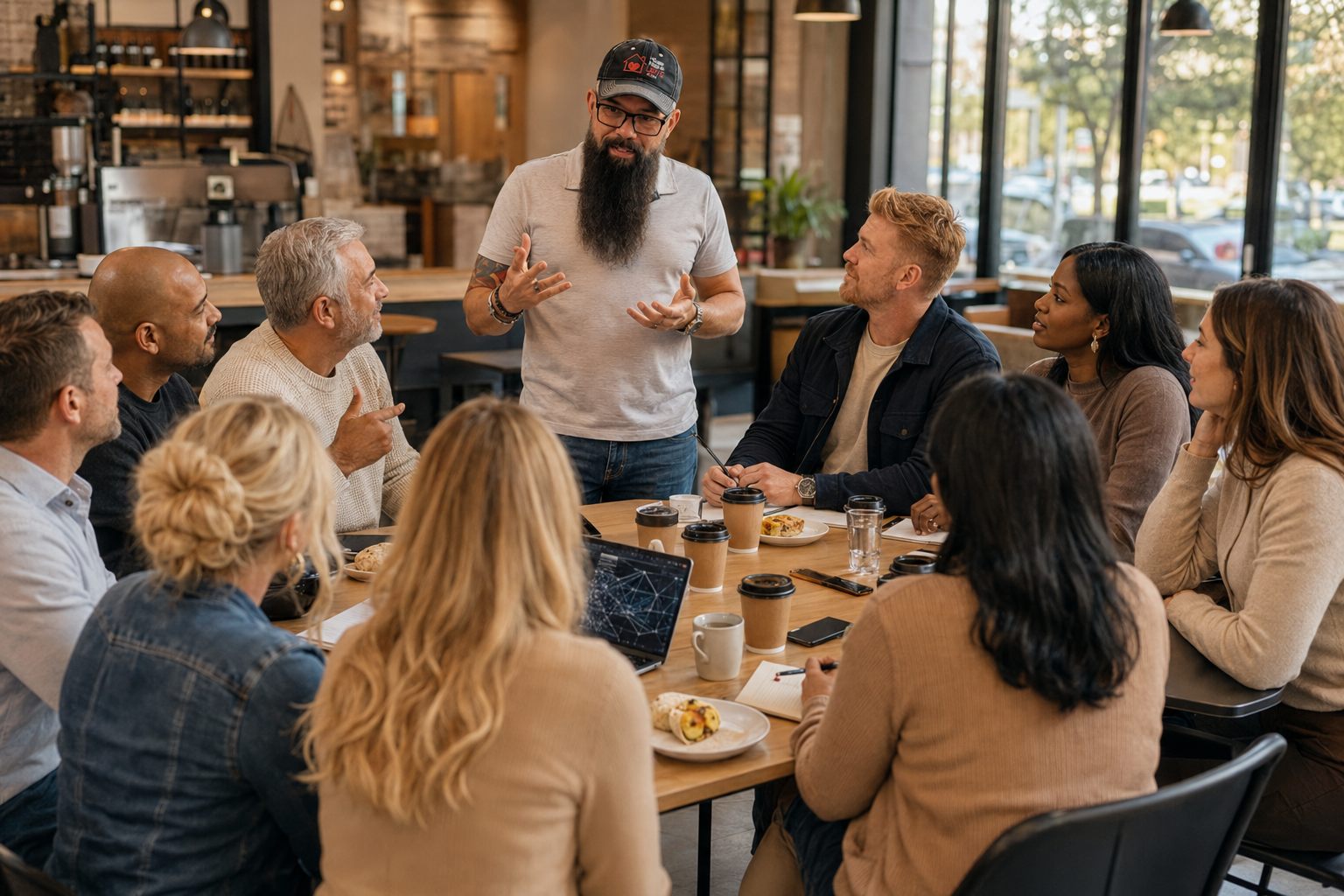 JP Fluellen leading the AI-Focused real estate mastermind at Architect Coffee in Springfield, MO