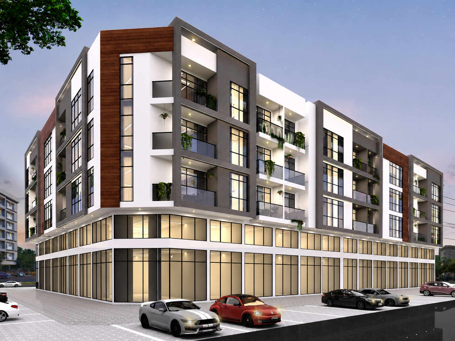 B+G+3 Commercial & Residential Building