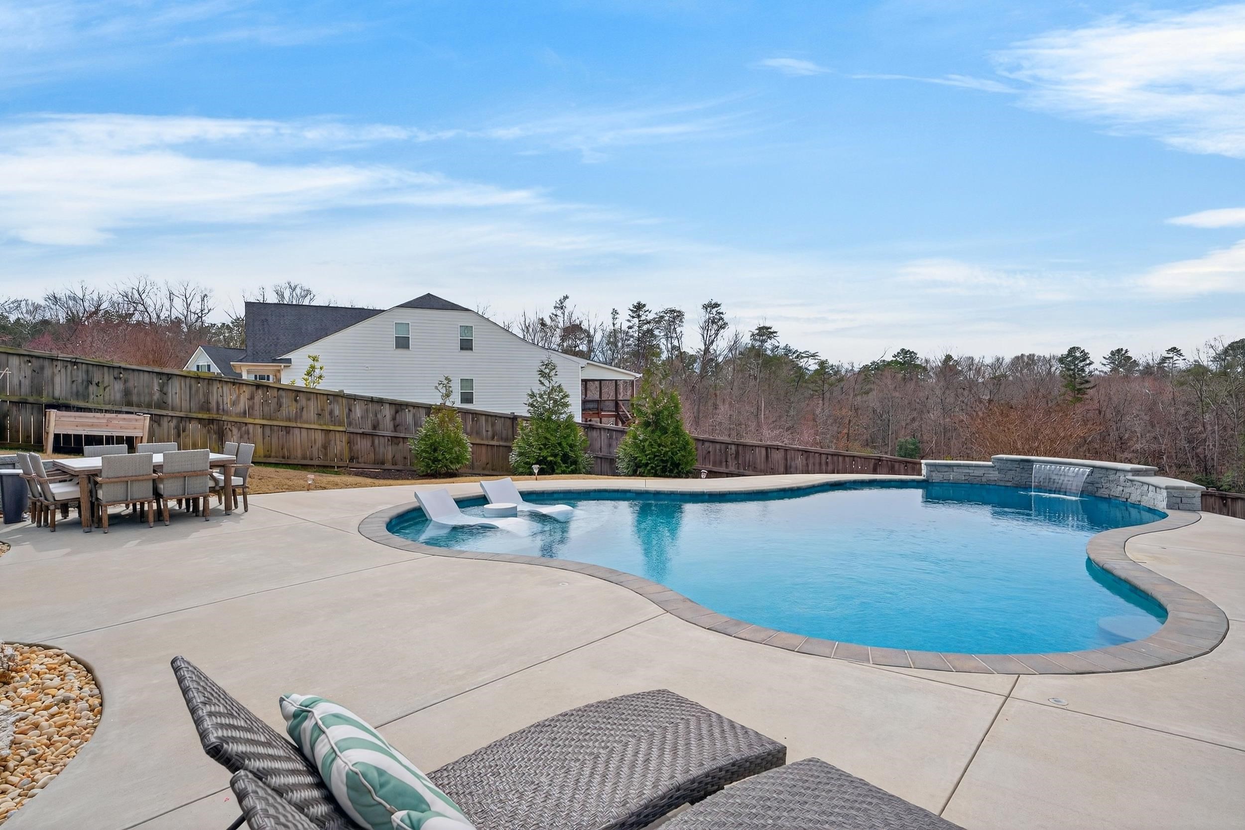 Pool evening view Duncan South Carolina