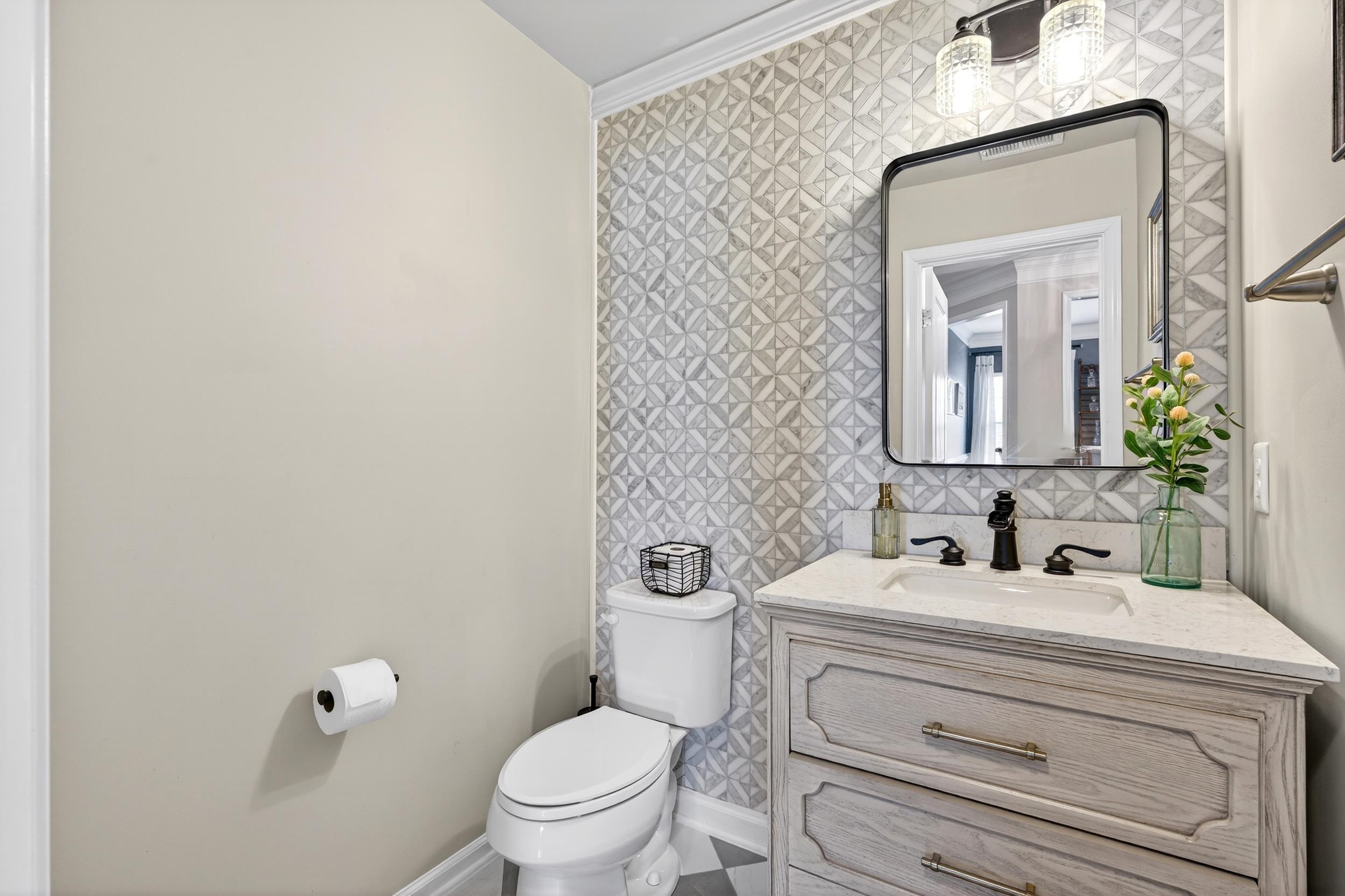 Half bath powder room Duncan SC home