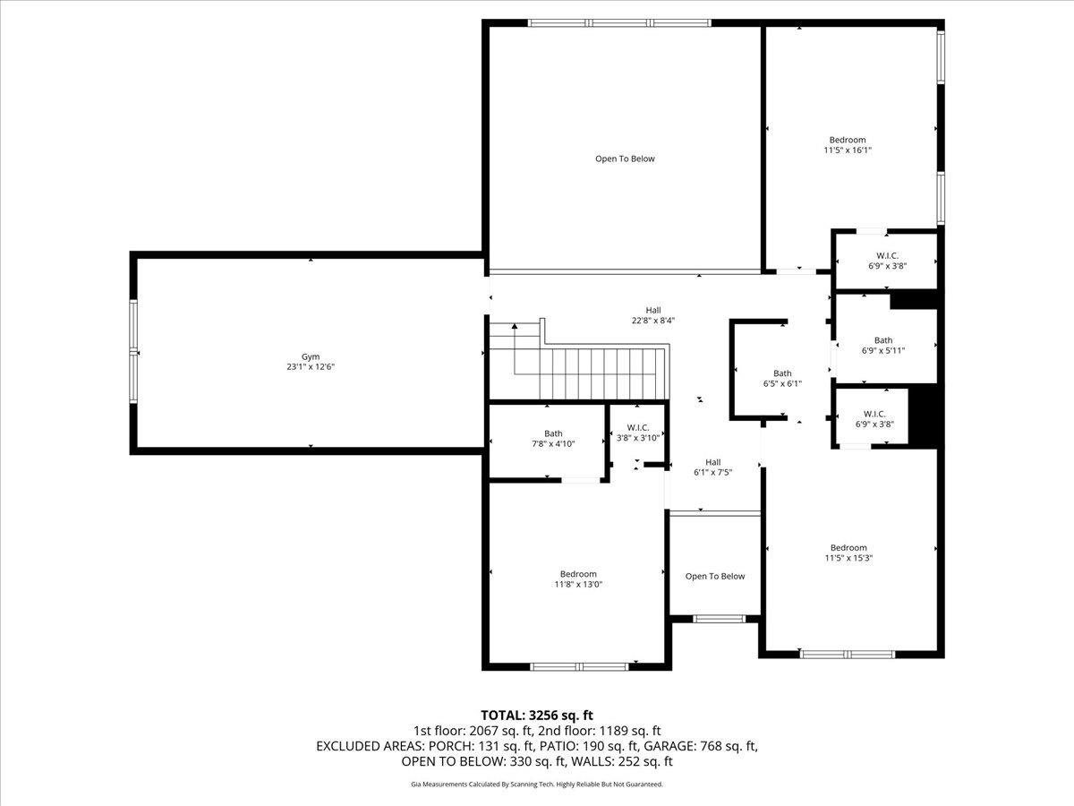 Second floor plan 745 Amherst Glen Drive Greer SC