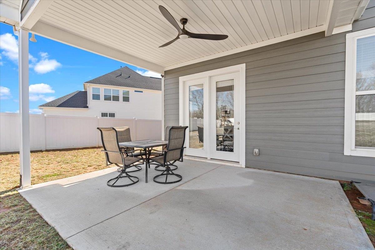 Covered patio at 745 Amherst Glen Drive Greer SC