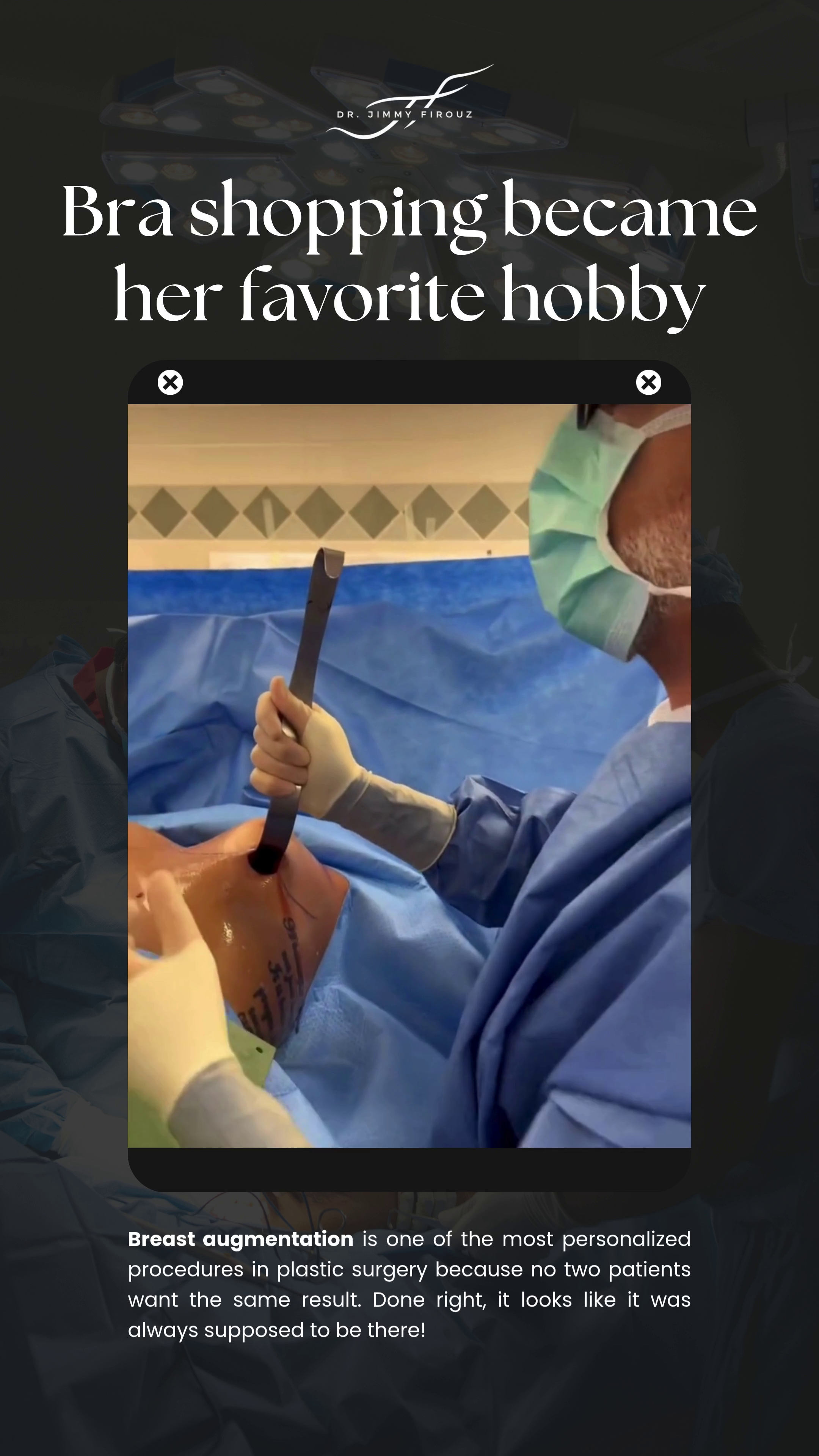 Bra shopping became her favorite hobby video — Dr. Jimmy Firouz
