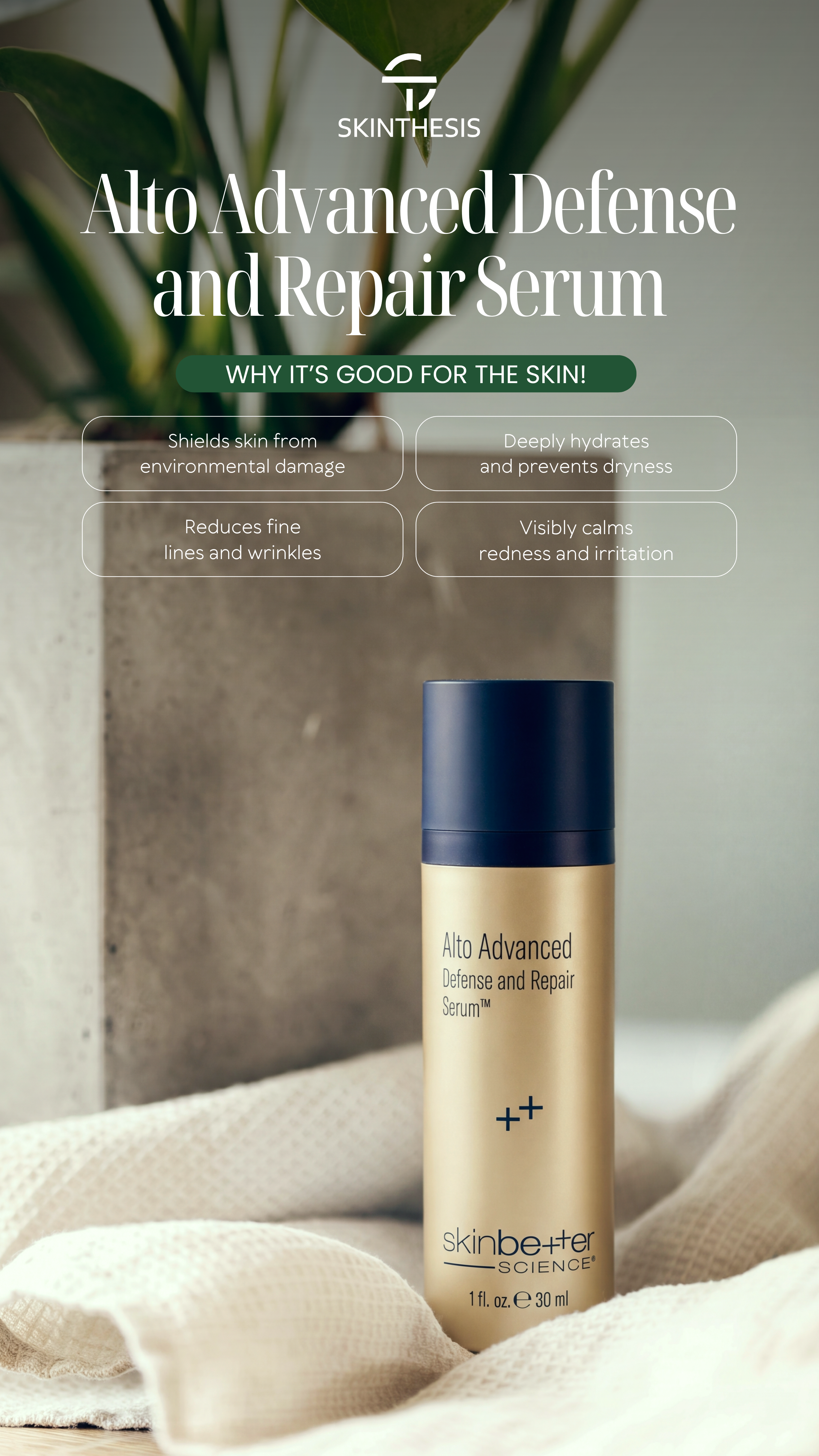Alto Advanced Defense and Repair Serum Infographic — Skinthesis