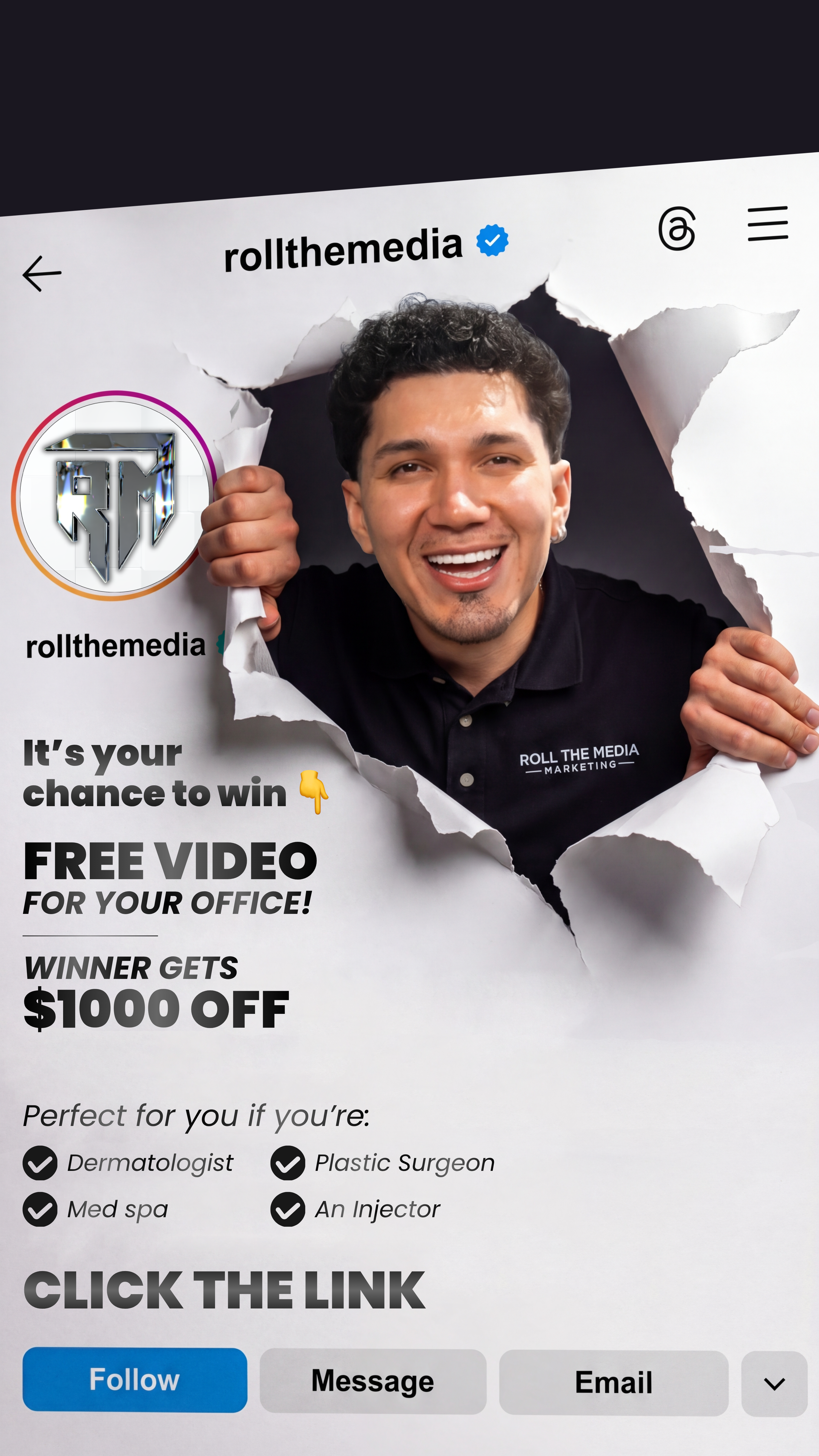 Free Video Giveaway Promo — Roll The Media