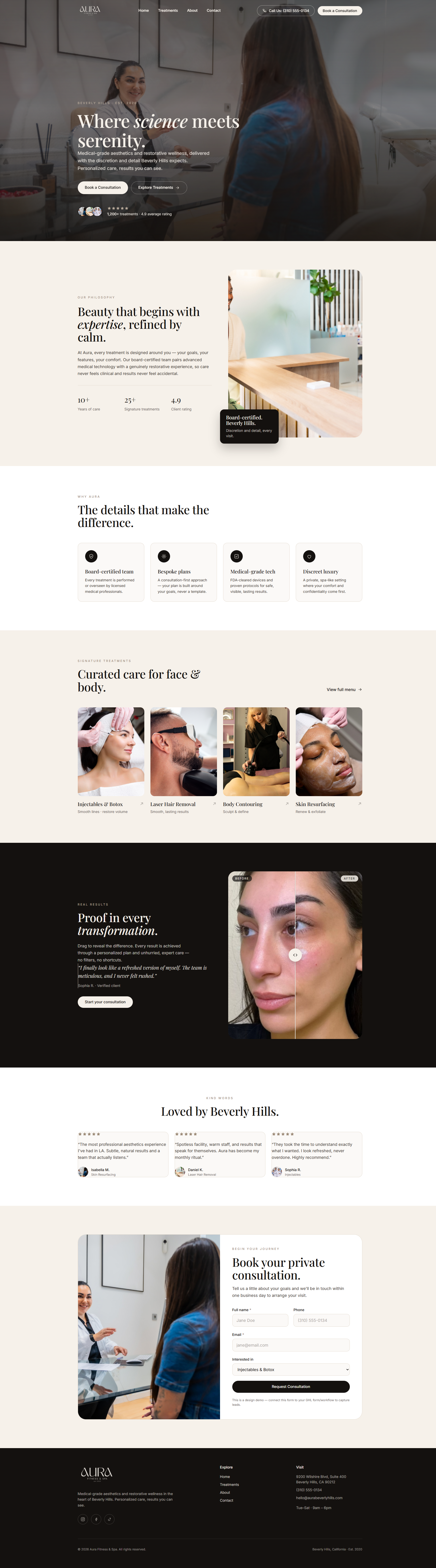 Website built in the RM Academy Website Course