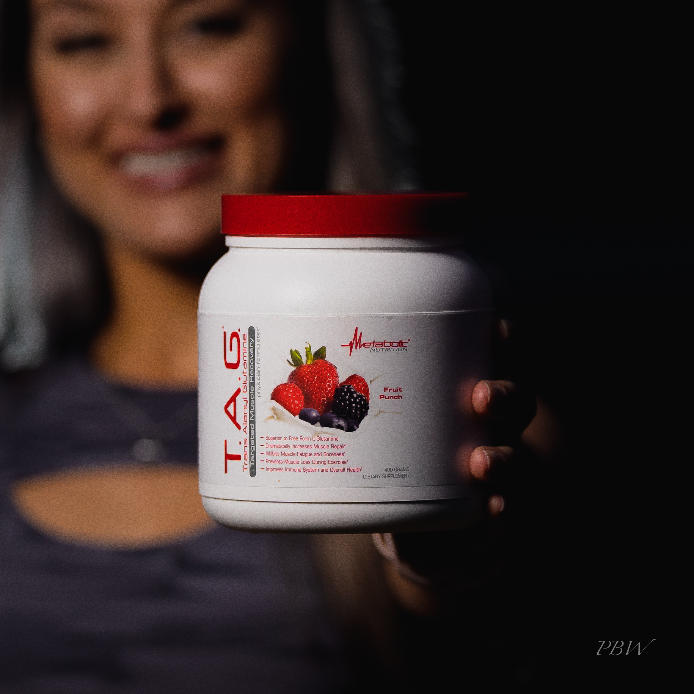 Sports Nutrition fitness model female