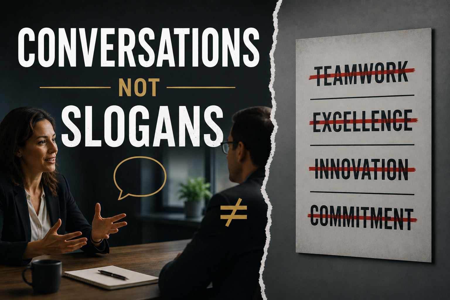 Why Culture Is Built Through Conversations, Not Slogans