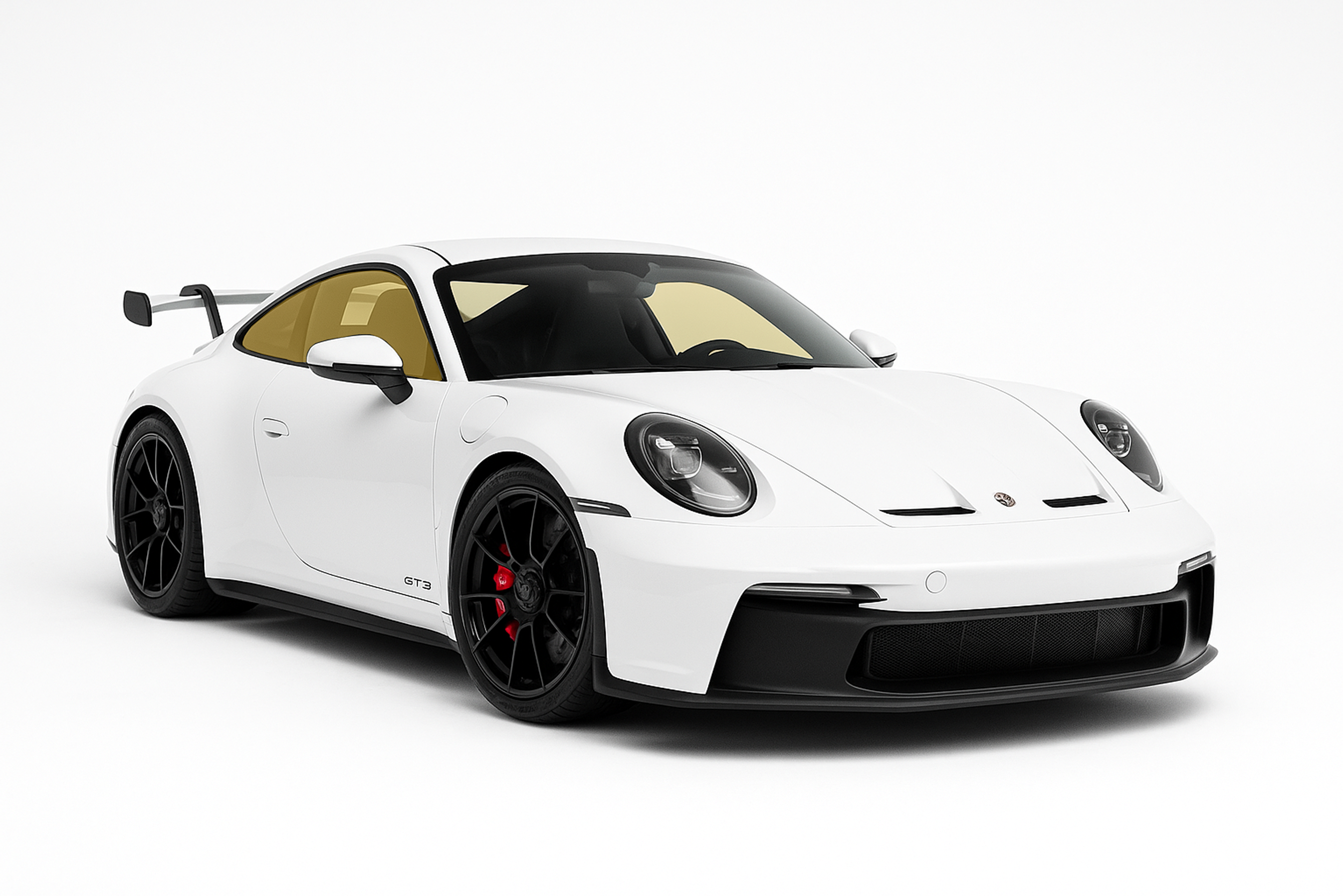 Highlighted full side windows on a Porsche 