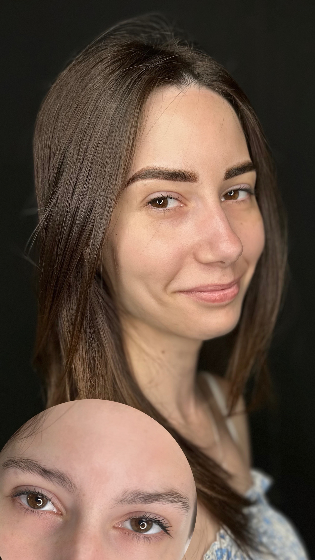 Cejas en sombreado hechas por una alumna (foto 2 de 2)