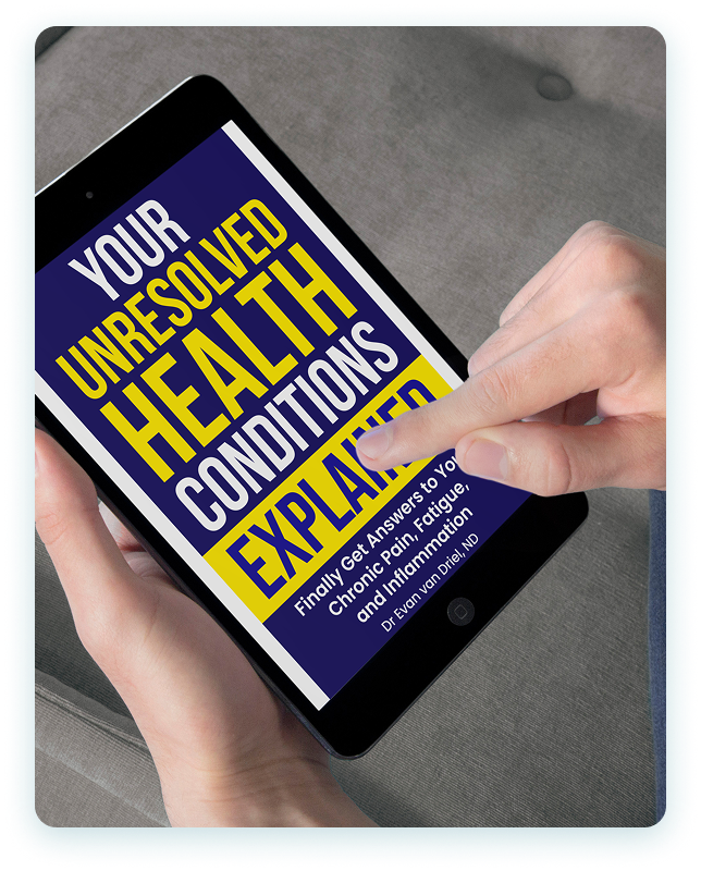 Your Unresolved Health Conditions Explained Book on Tablet