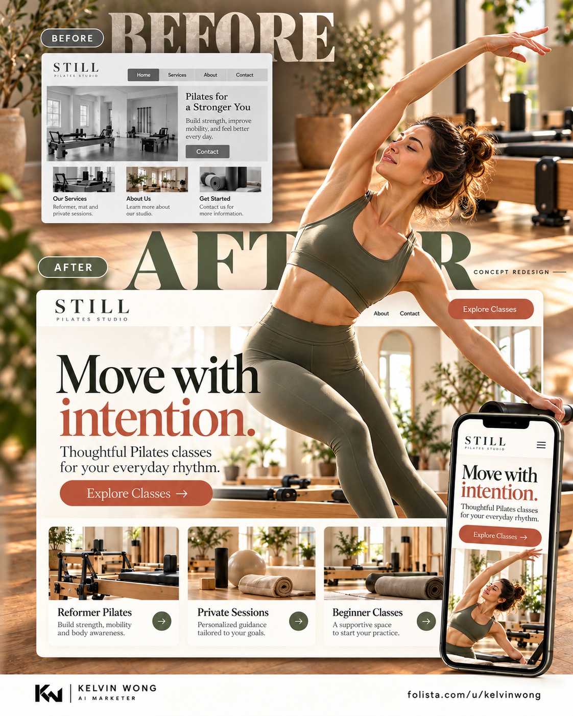 Pilates Studio, Websites
